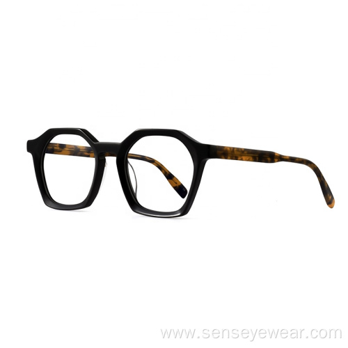 Fashion Design Unisex Bevel Acetate Eyeglasses Frame